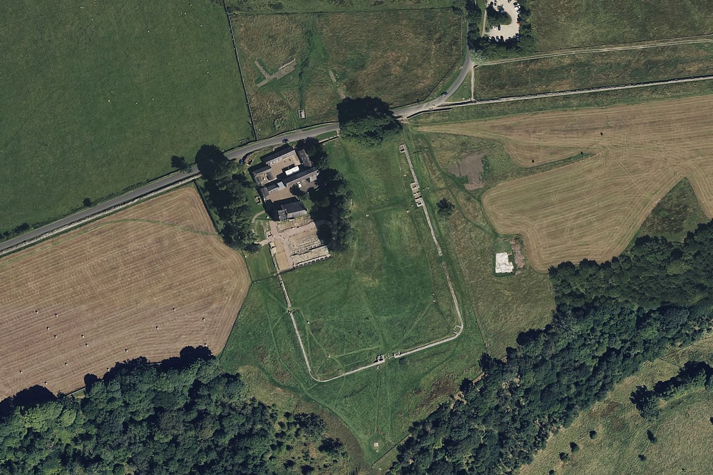 Hadrian's Wall Path - Birdoswald Fort Aerial View